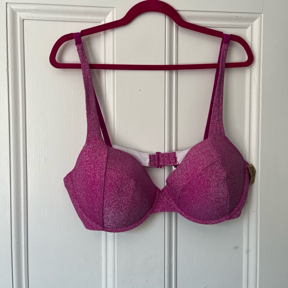 Victoria's Secret Glittery Fuchsia Bra